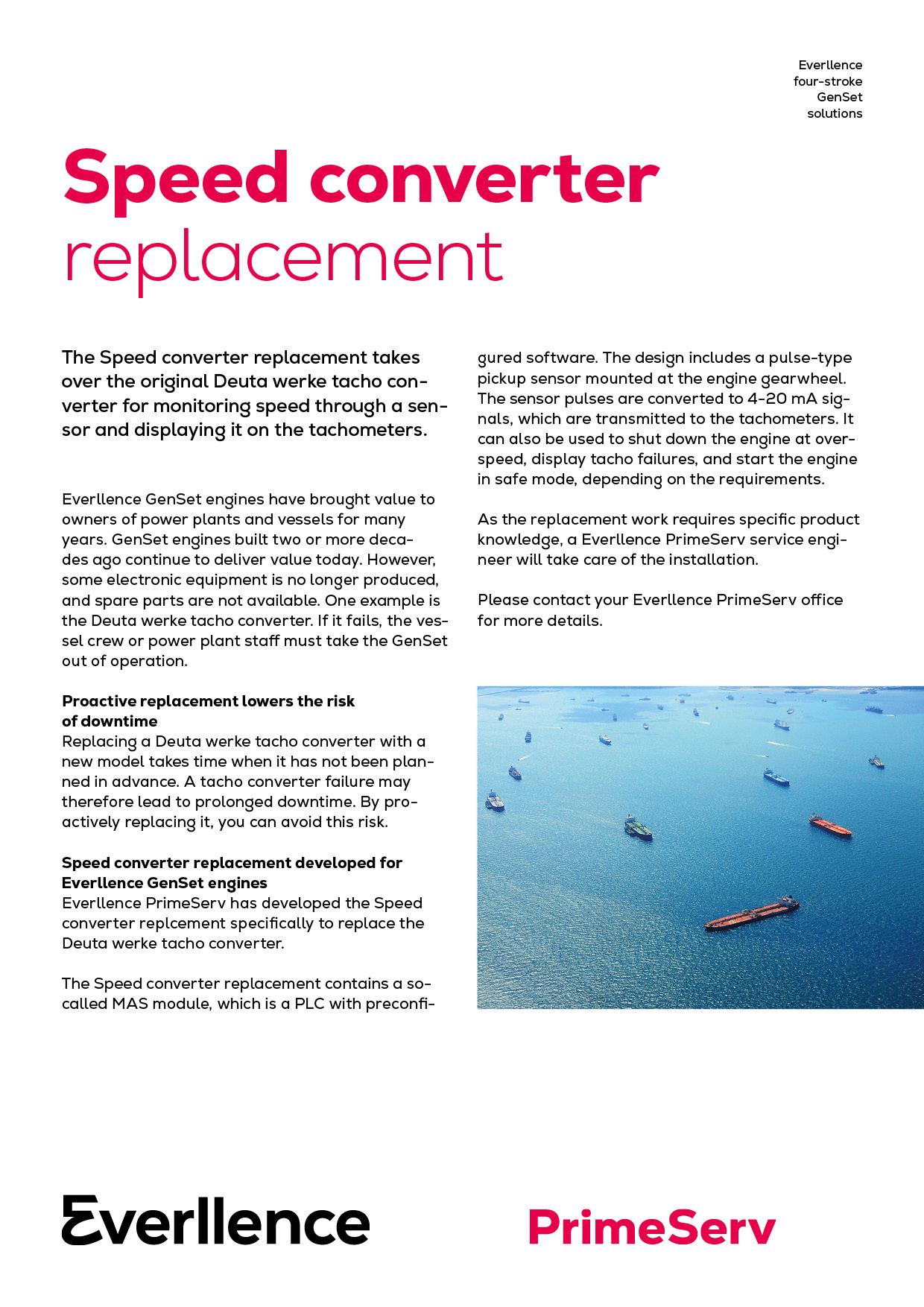 Speed converter replacement